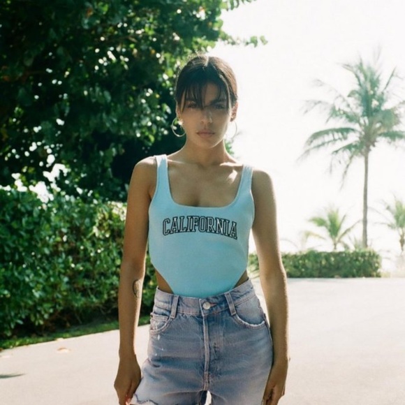 ZARA Cal UC Berkeley High Rise Blue Vintage Bodysuit - Picture 1 of 5
